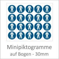 "M010 Schutzkleidung benutzen" 30 mm Durchmesser á 10 Stück